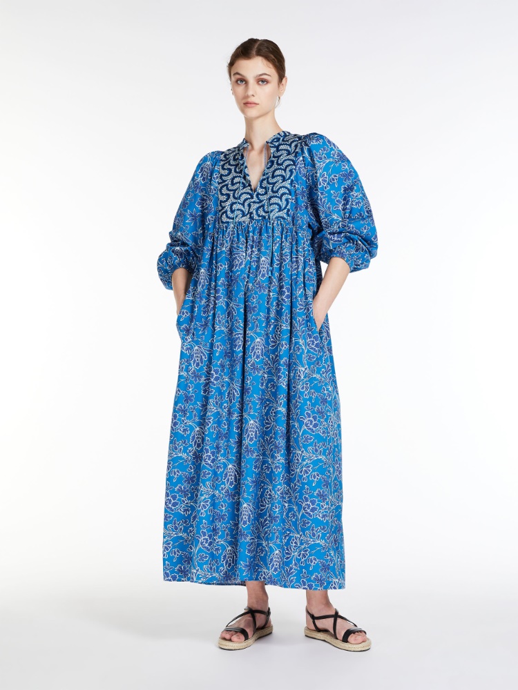 Cotton-poplin dress  - CORNFLOWER BLUE - Weekend Max Mara