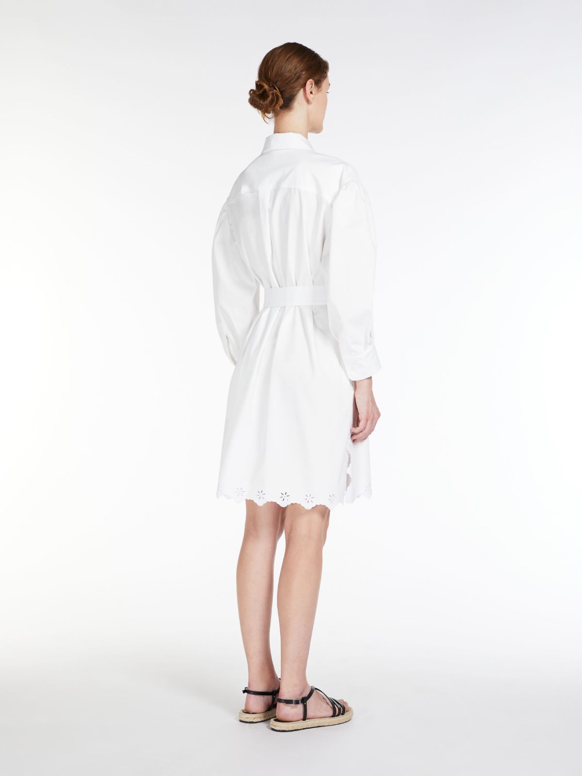 Linen and cotton dress - WHITE - Weekend Max Mara - 3
