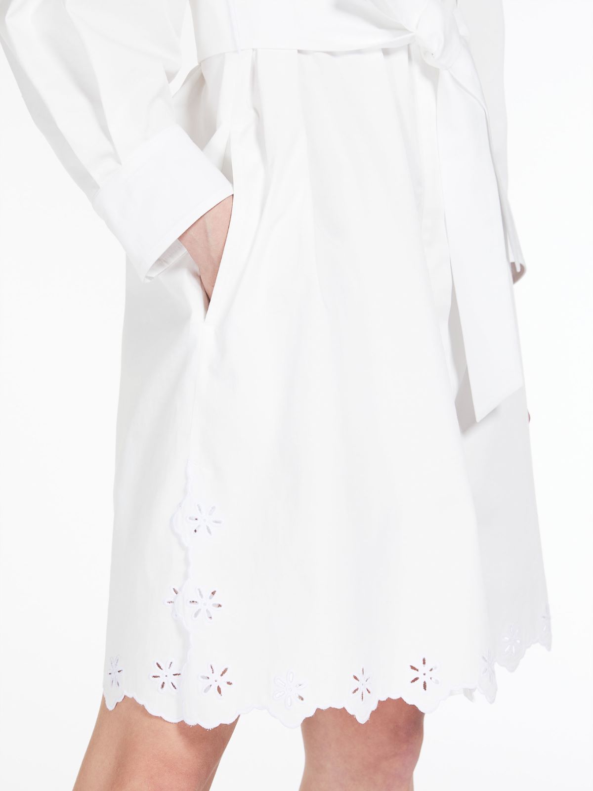 Linen and cotton dress - WHITE - Weekend Max Mara - 5