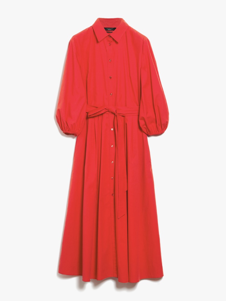Dress in cotton poplin  - RED - Weekend Max Mara