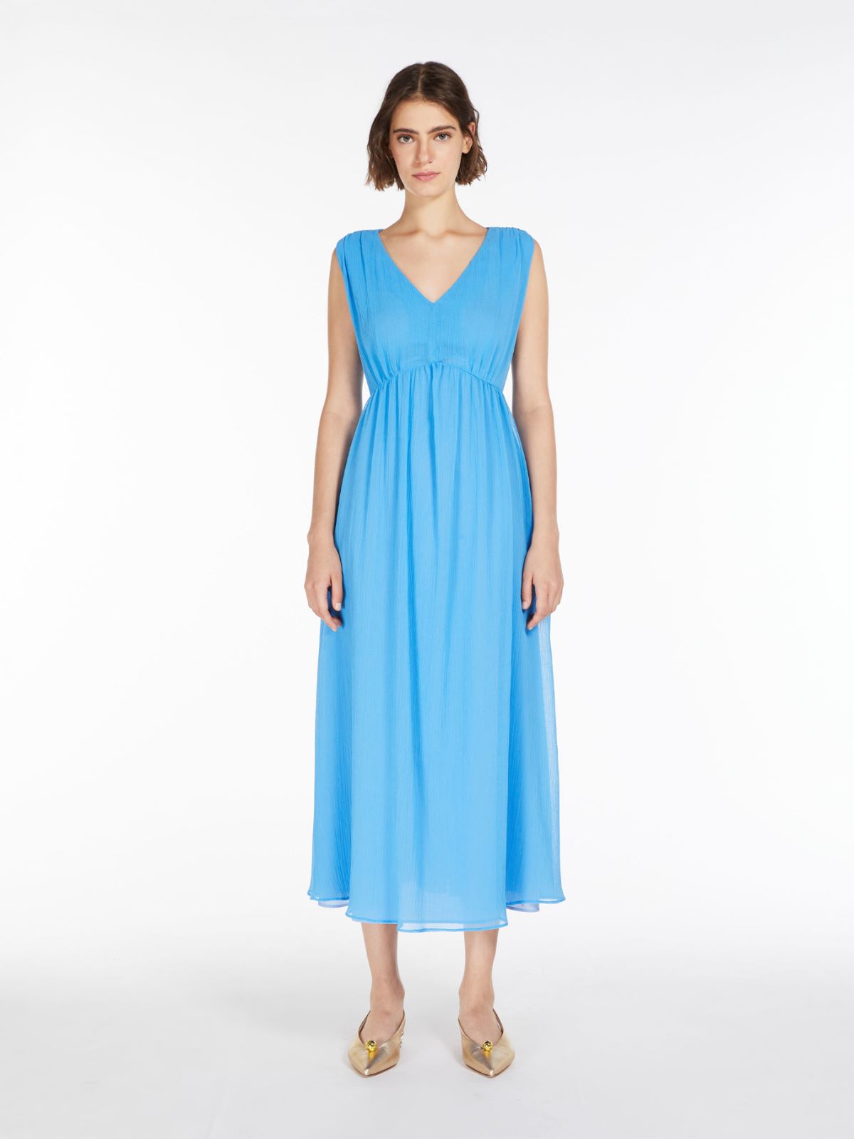 Cotton crêpe dress - LIGHT BLUE - Weekend Max Mara - 2