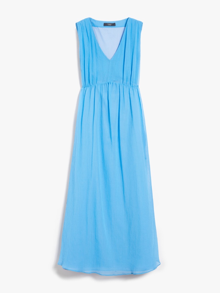 Cotton crêpe dress - LIGHT BLUE - Weekend Max Mara