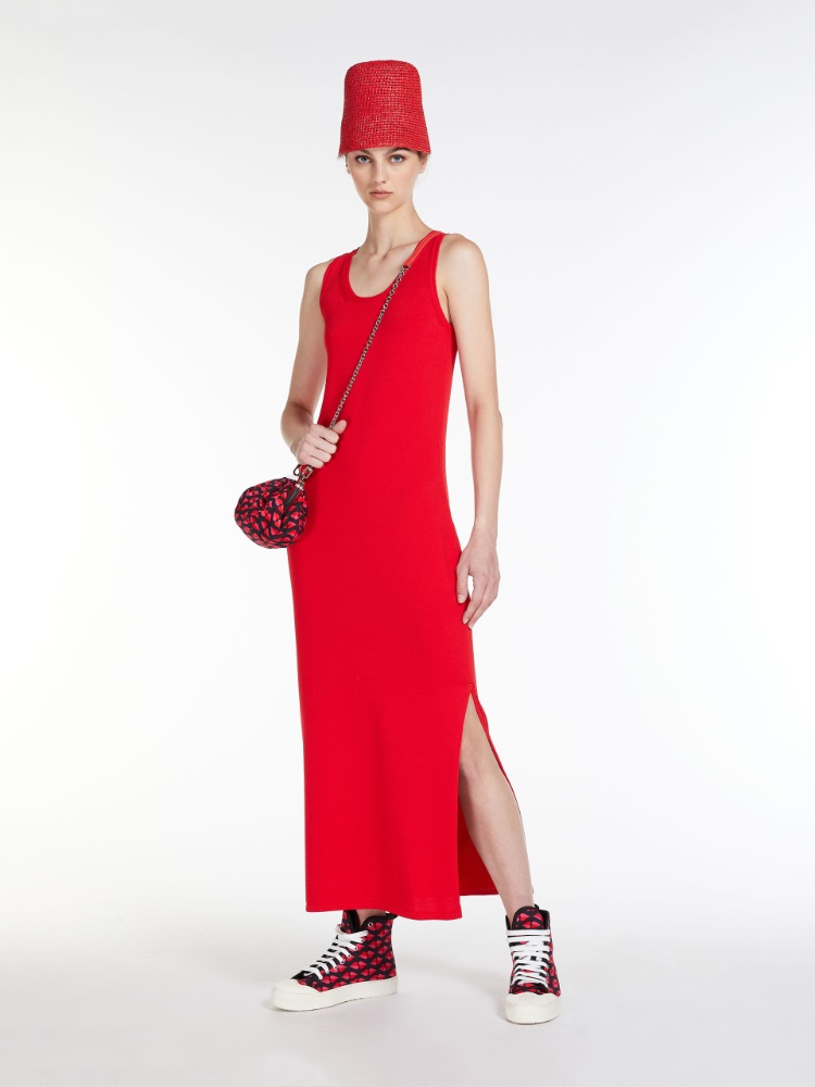 Viscose crêpe dress - RED - Weekend Max Mara - 2