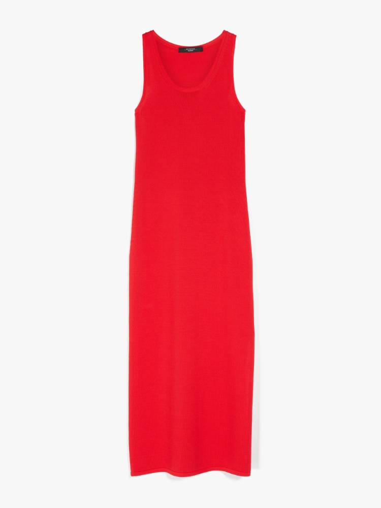 Viscose crêpe dress - RED - Weekend Max Mara