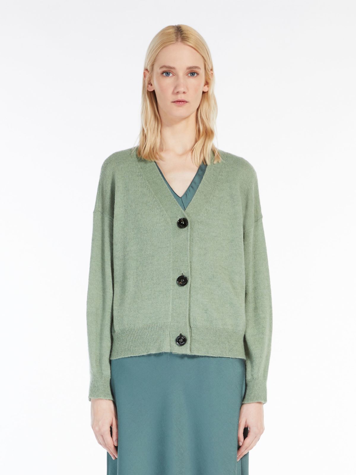 Relaxed-fit cardigan, sage green | Weekend Max Mara