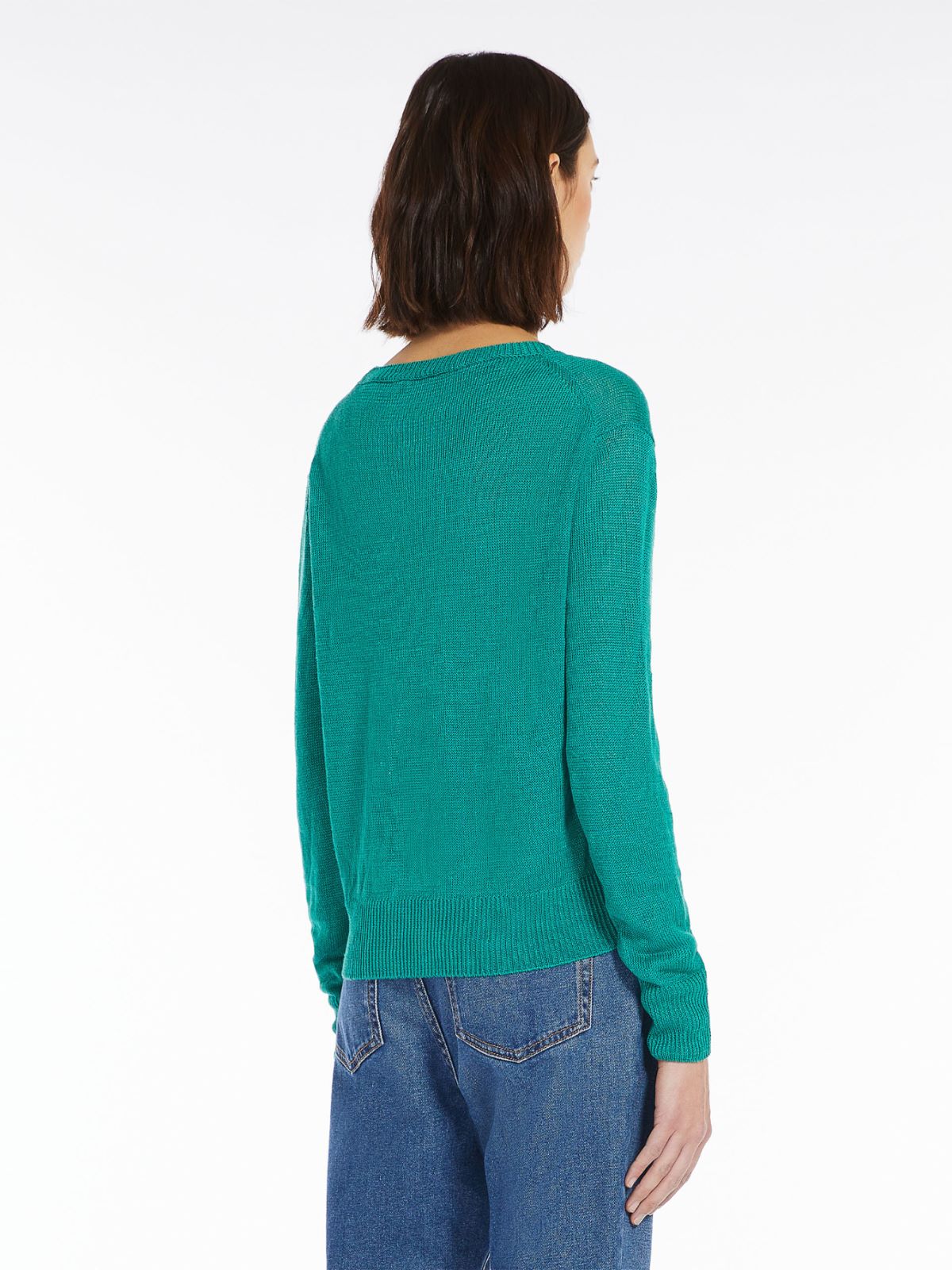 Linen knit jumper - GREEN - Weekend Max Mara - 3