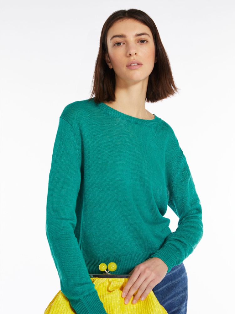 Linen knit jumper - GREEN - Weekend Max Mara