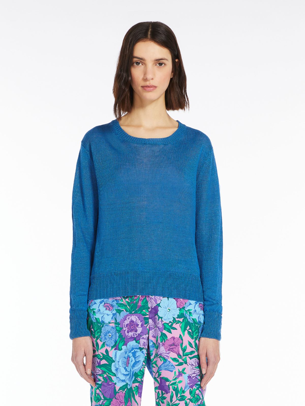 Linen knit jumper - BLUE AZURE - Weekend Max Mara - 2