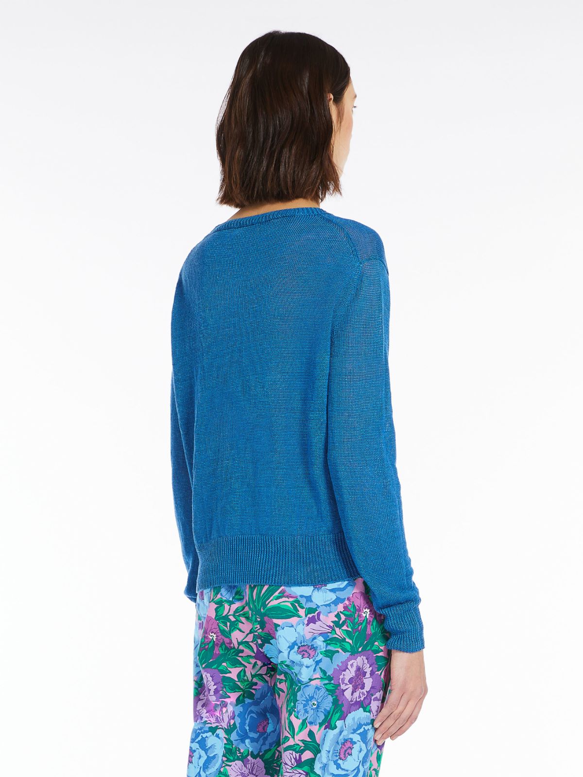 Linen knit jumper - BLUE AZURE - Weekend Max Mara - 3