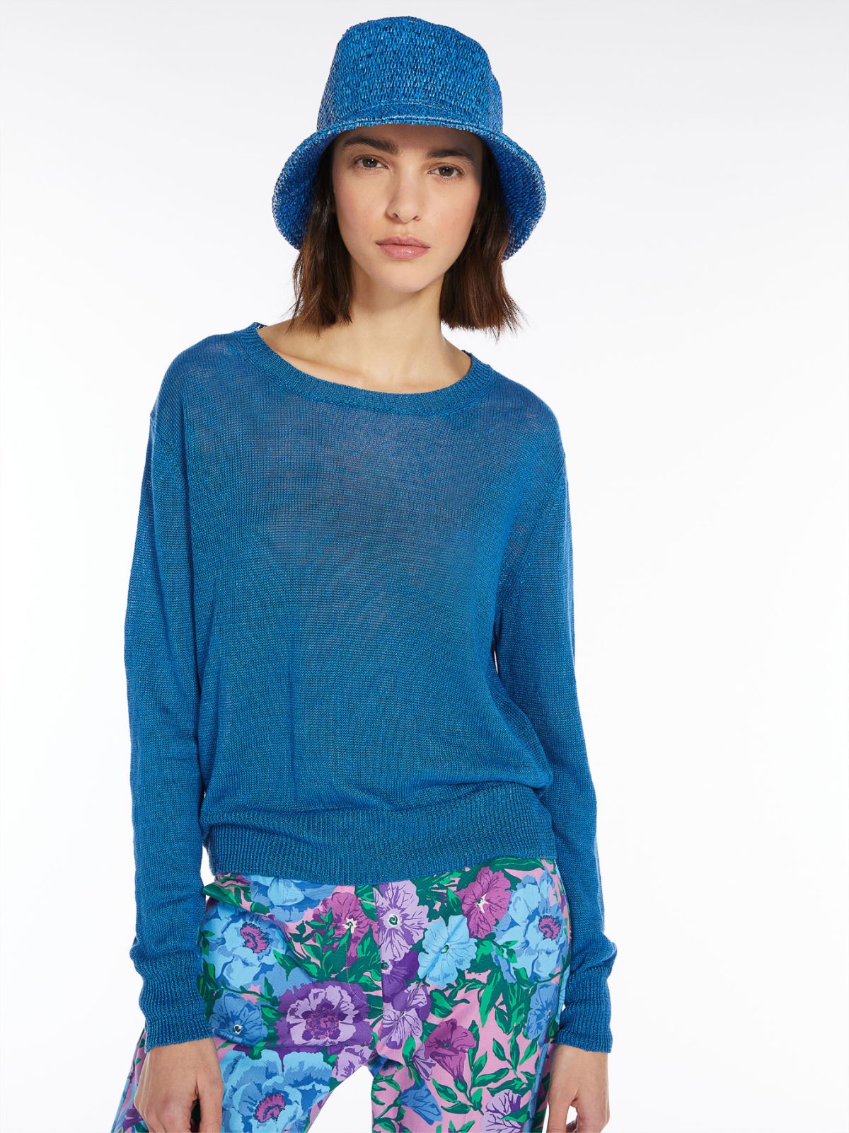 Linen knit jumper - BLUE AZURE - Weekend Max Mara - 4