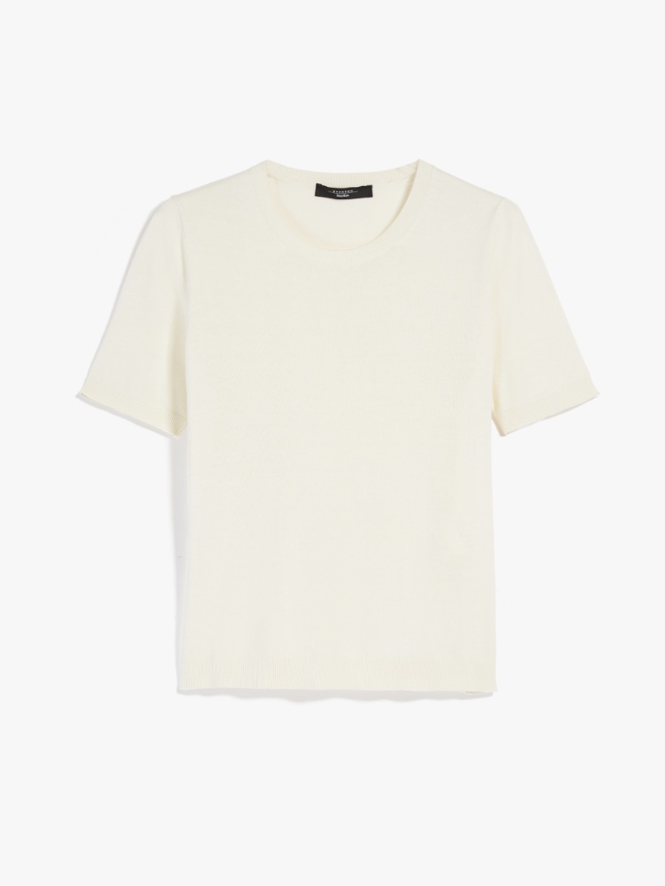 Silk-blend T-shirt - IVORY - Weekend Max Mara