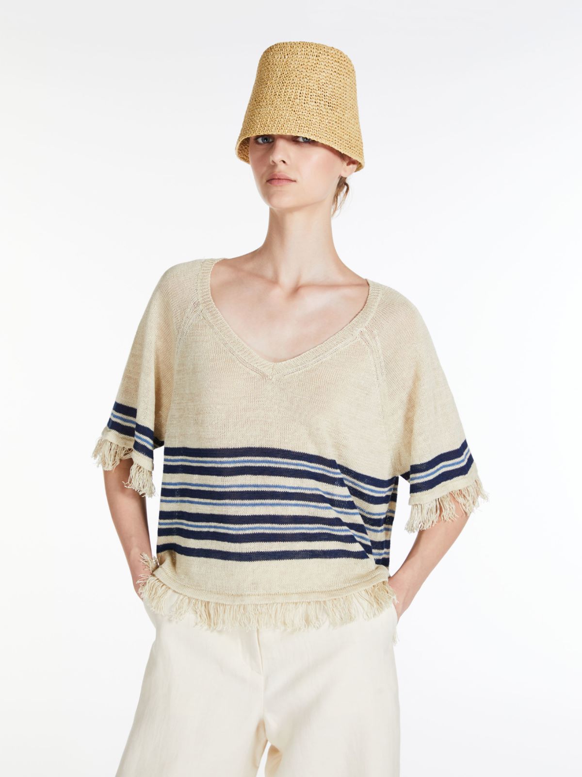  Linen knit jumper - IVORY - Weekend Max Mara - 4