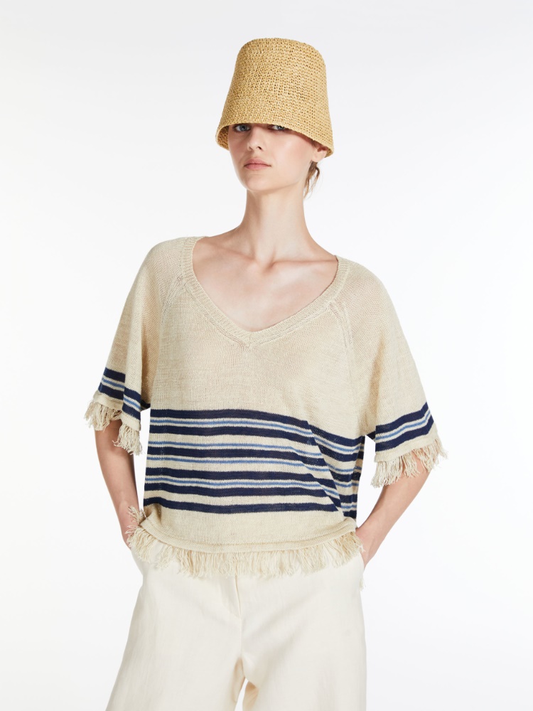  Linen knit jumper - IVORY - Weekend Max Mara