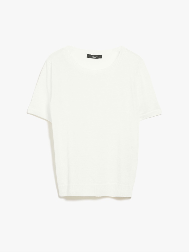 Linen knit T-shirt - WHITE - Weekend Max Mara