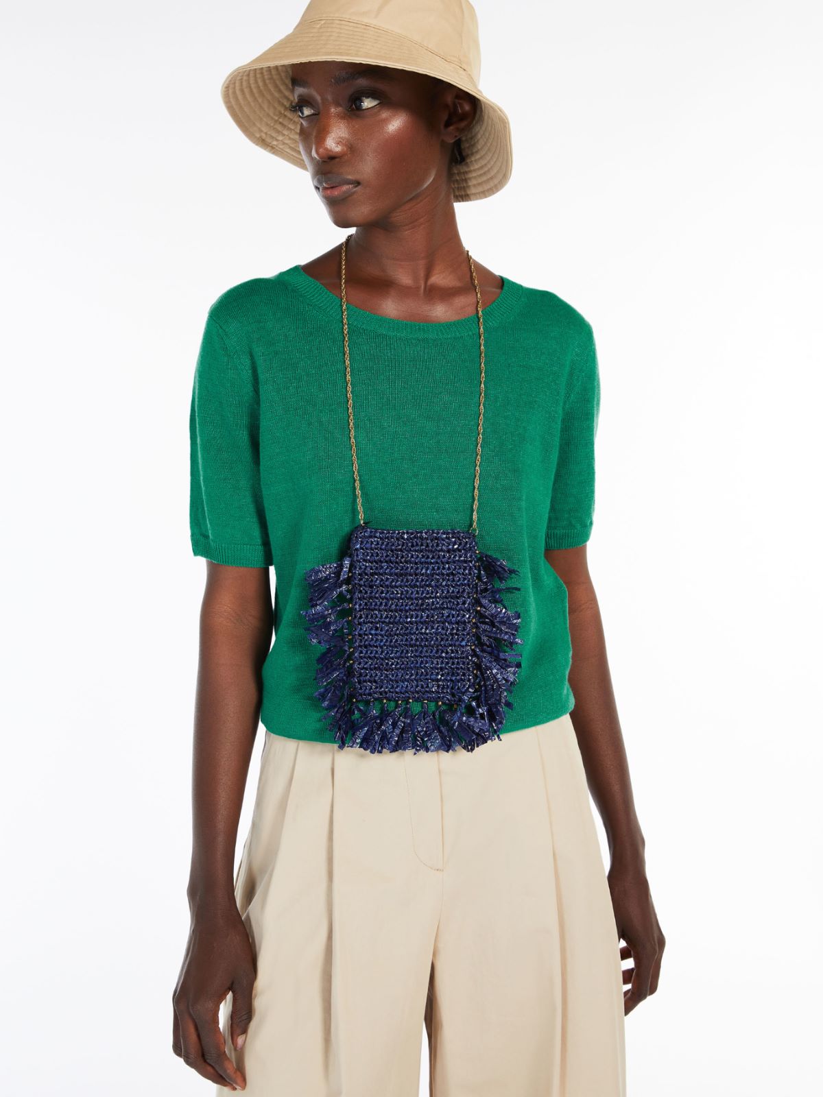 Linen knit T-shirt - GREEN - Weekend Max Mara - 4