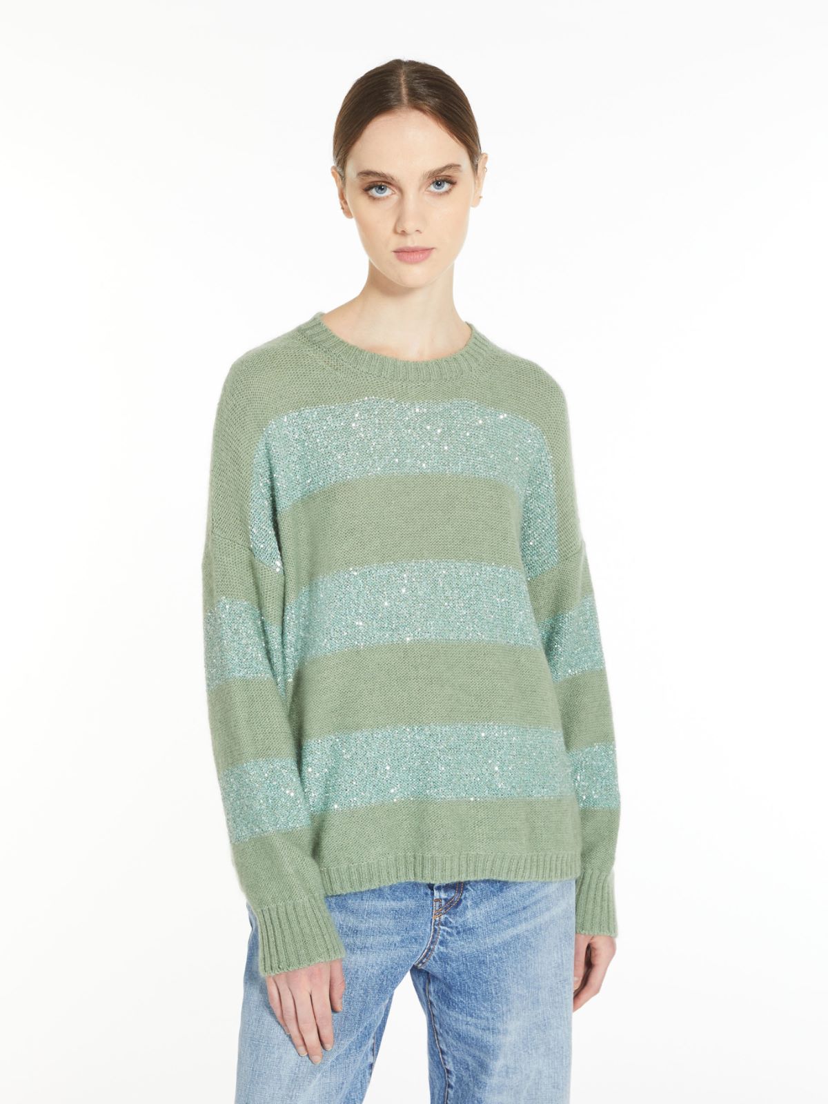 Sequin sweater - SAGE GREEN - Weekend Max Mara - 4