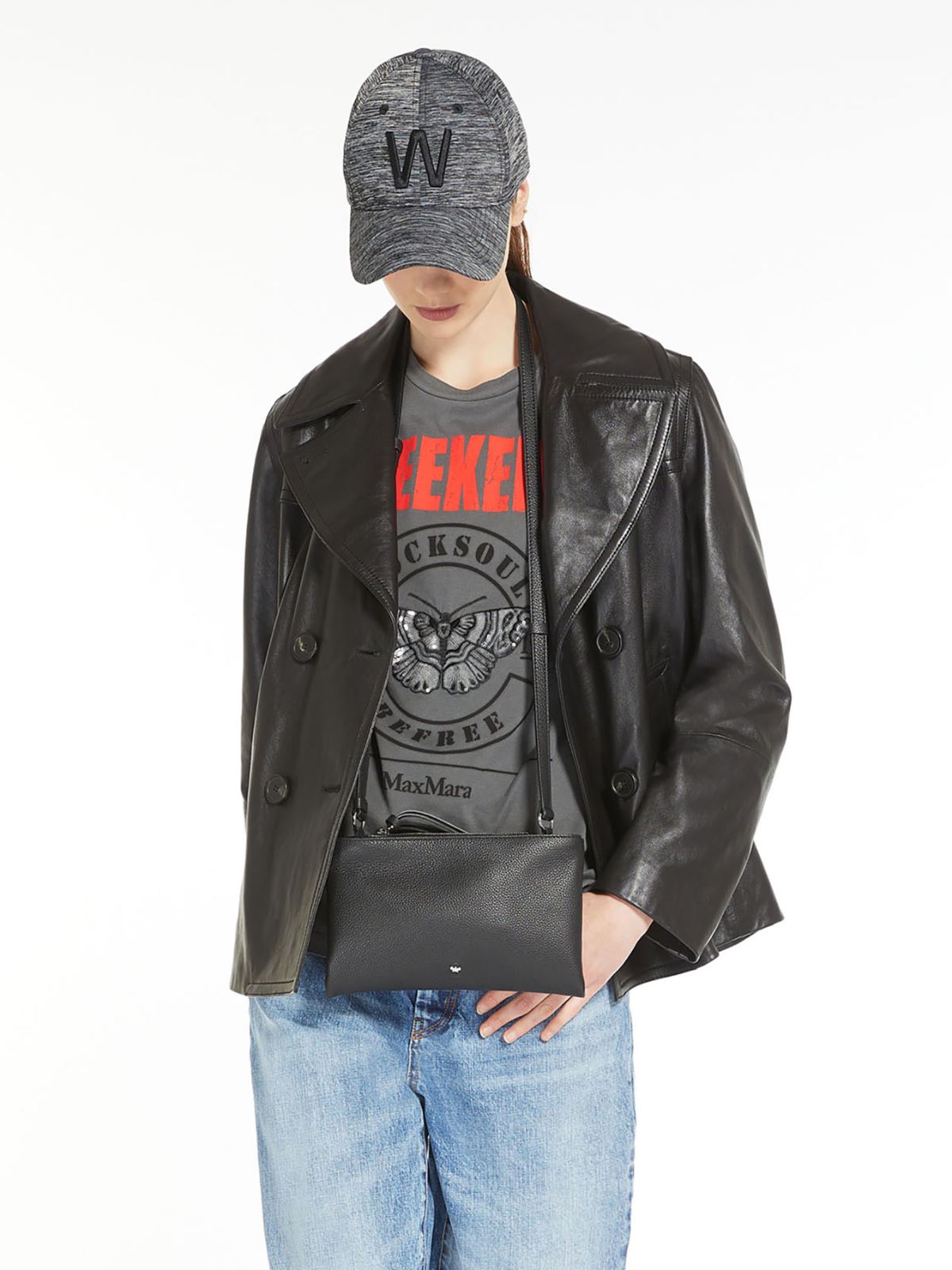 Leather jacket - BLACK - Weekend Max Mara - 4