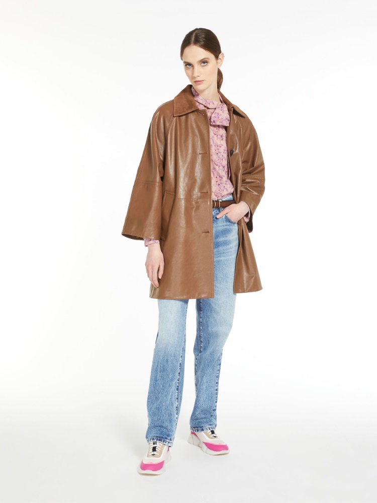 Leather overcoat -  - Weekend Max Mara
