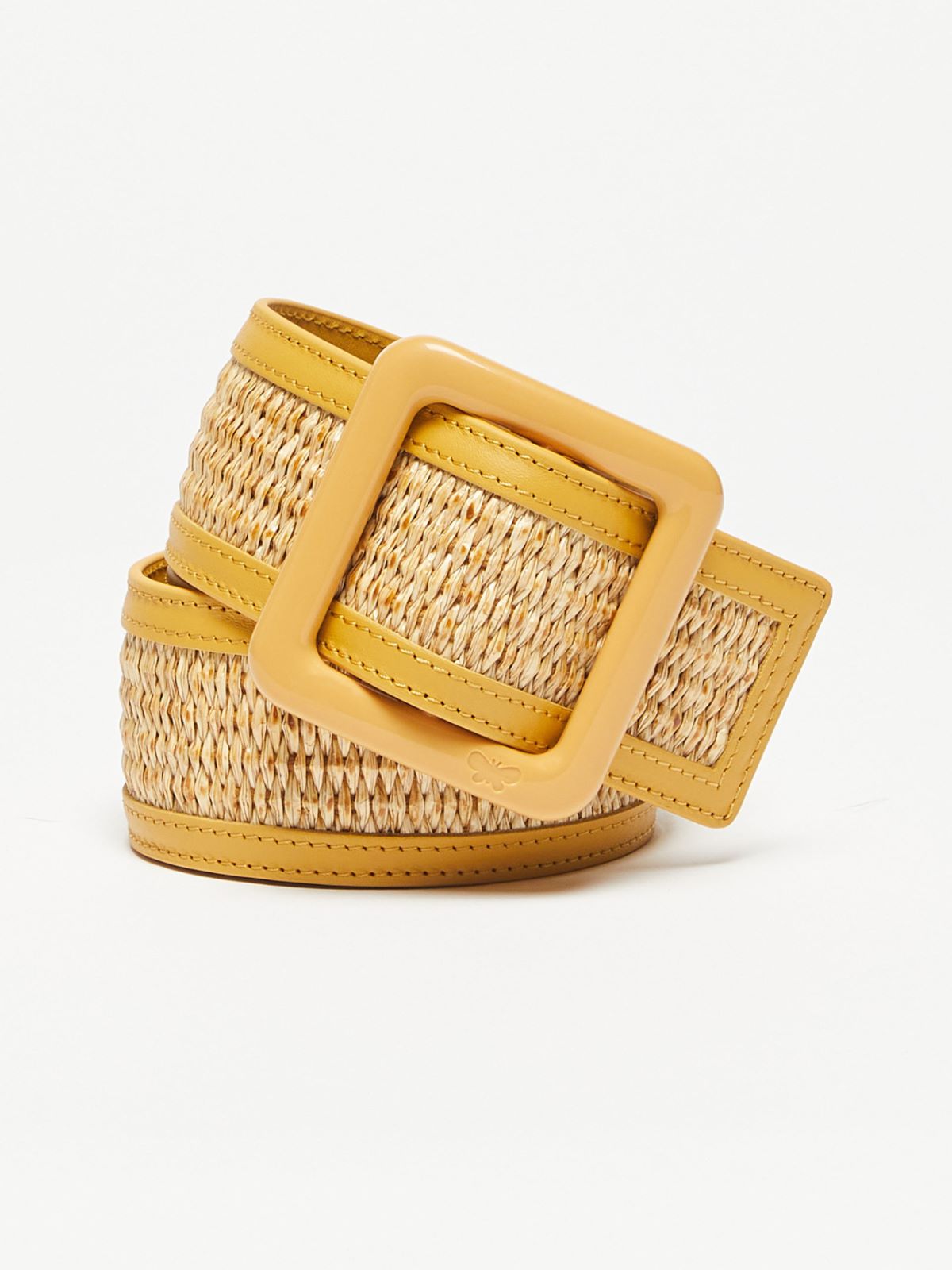Cotton and leather belt - NATURAL - Weekend Max Mara