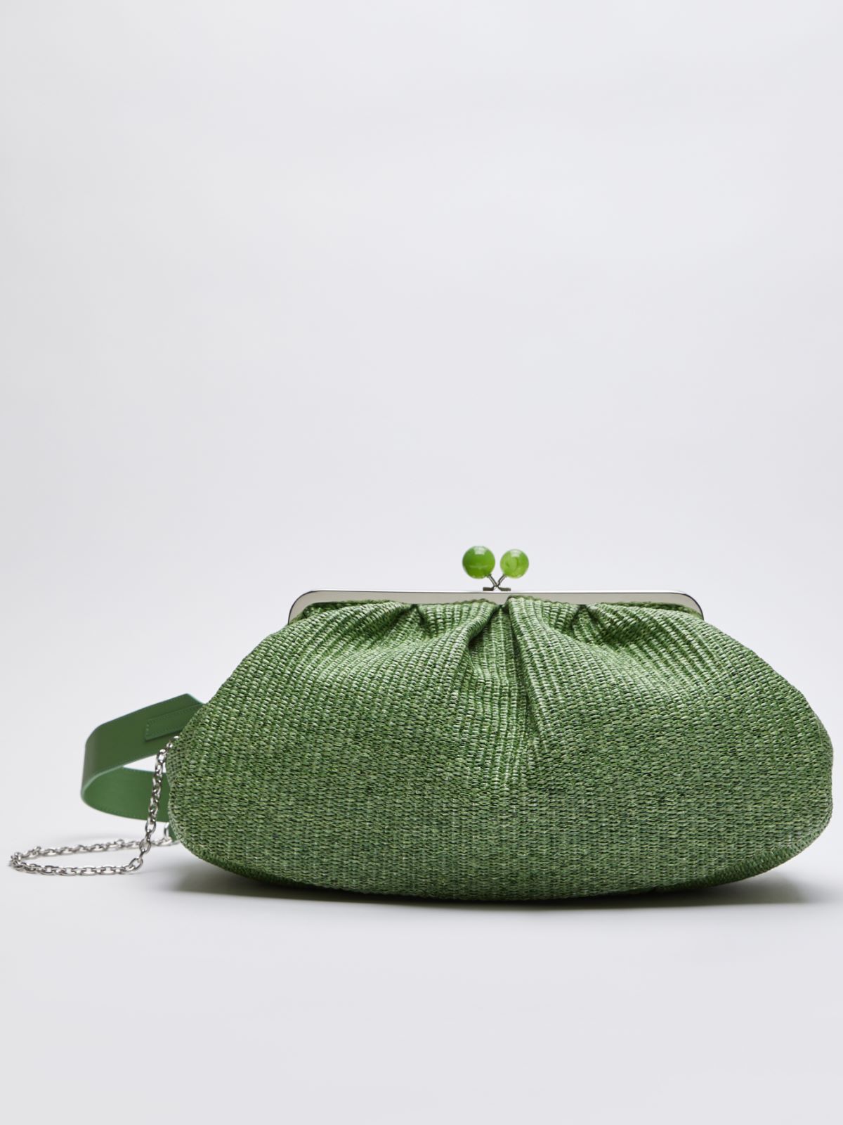 Large Pasticcino Bag in raffia - GREEN - Weekend Max Mara