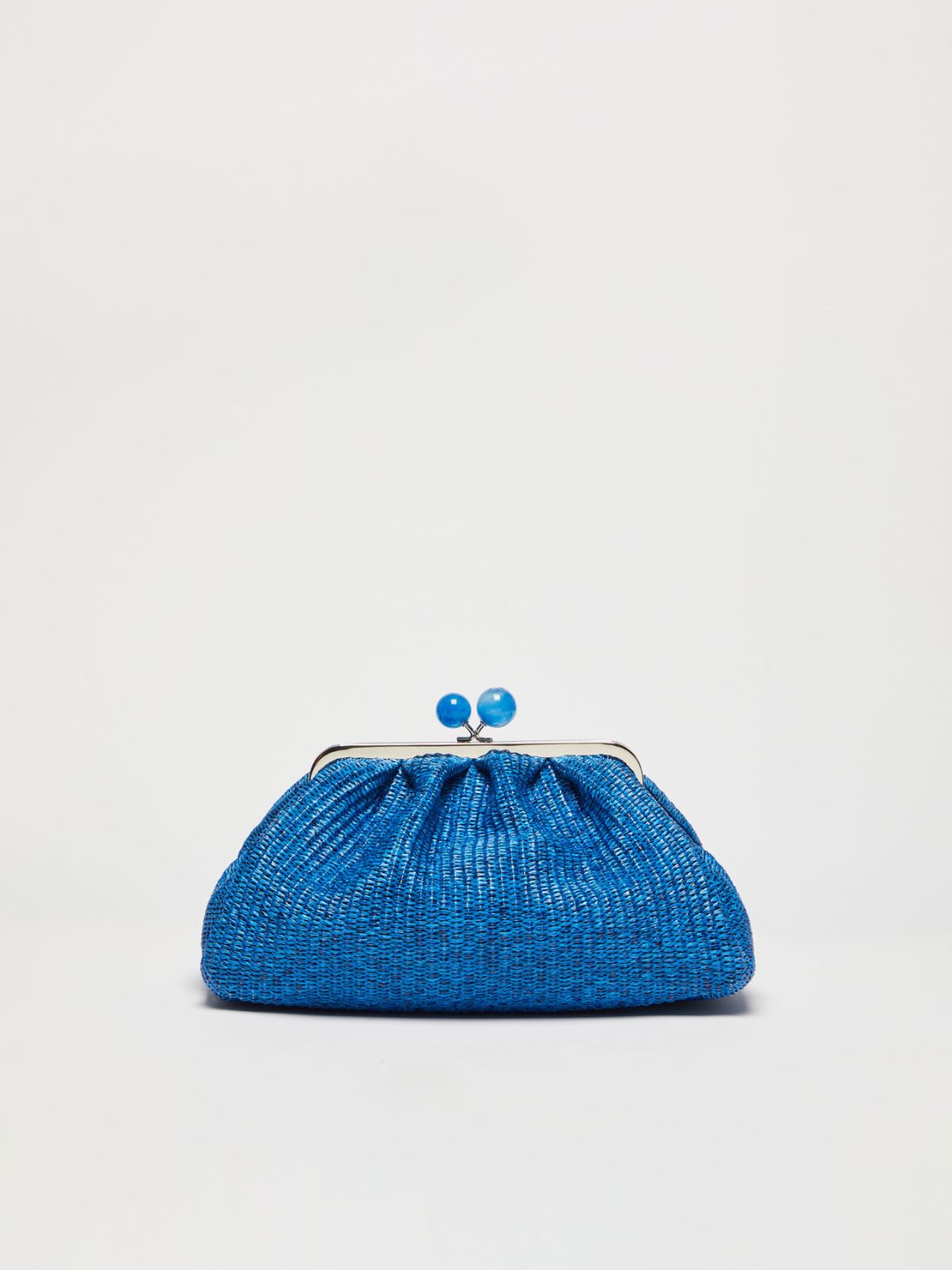 Medium Pasticcino Bag in raffia - CORNFLOWER BLUE - Weekend Max Mara - 3
