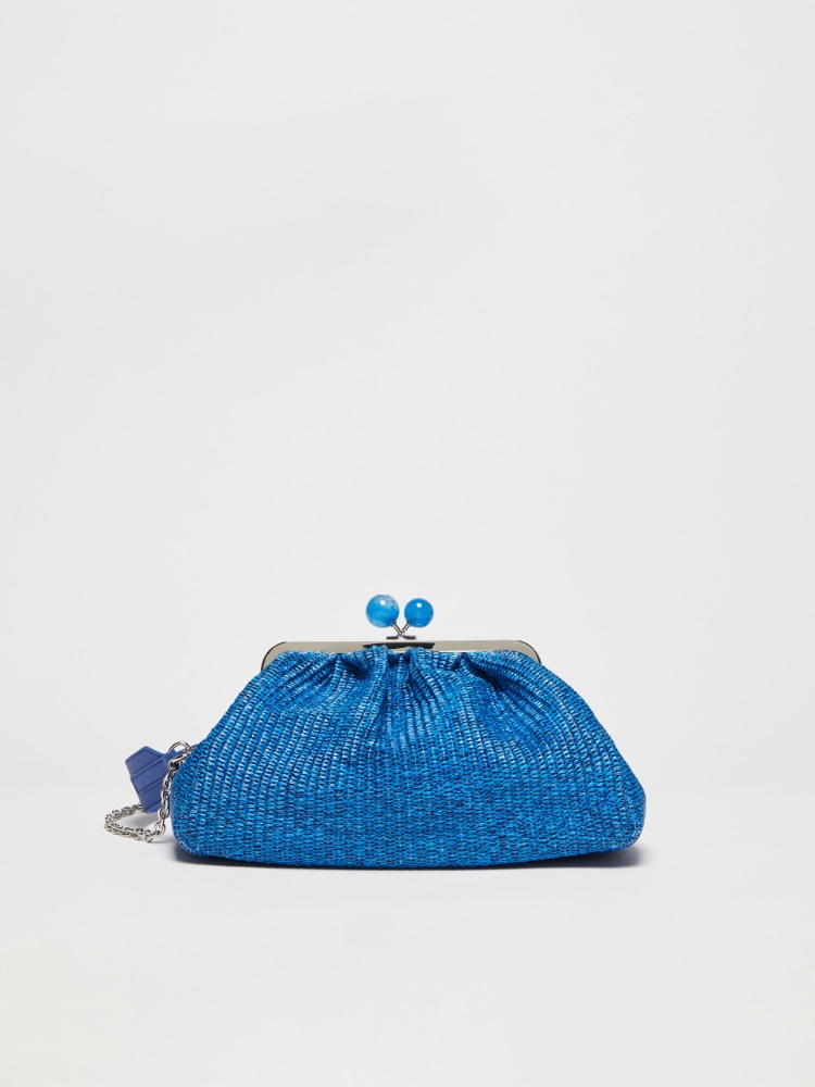 Medium Pasticcino Bag in raffia - CORNFLOWER BLUE - Weekend Max Mara