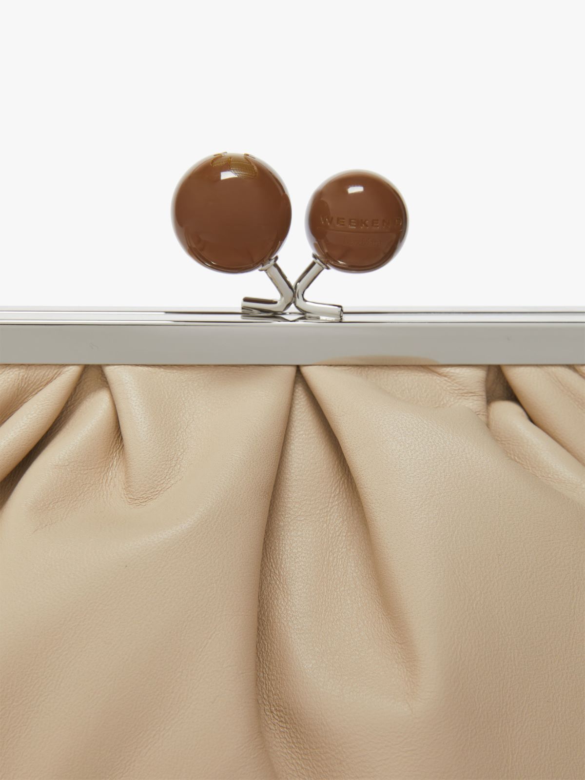 Medium Nappa leather Pasticcino Bag, sand | Weekend Max Mara