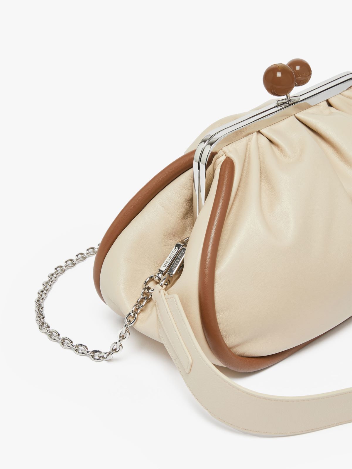 Medium Nappa leather Pasticcino Bag, sand | Weekend Max Mara
