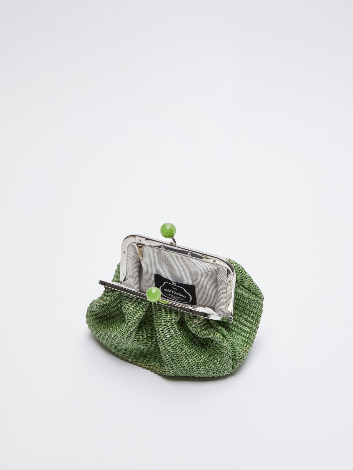 Small Pasticcino Bag in raffia - GREEN - Weekend Max Mara - 4