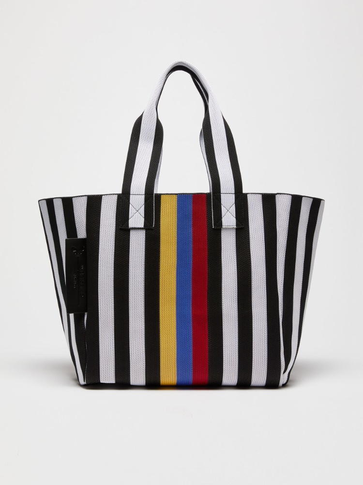 Shopper bag in technical fabric - WHITE BLACK - Weekend Max Mara