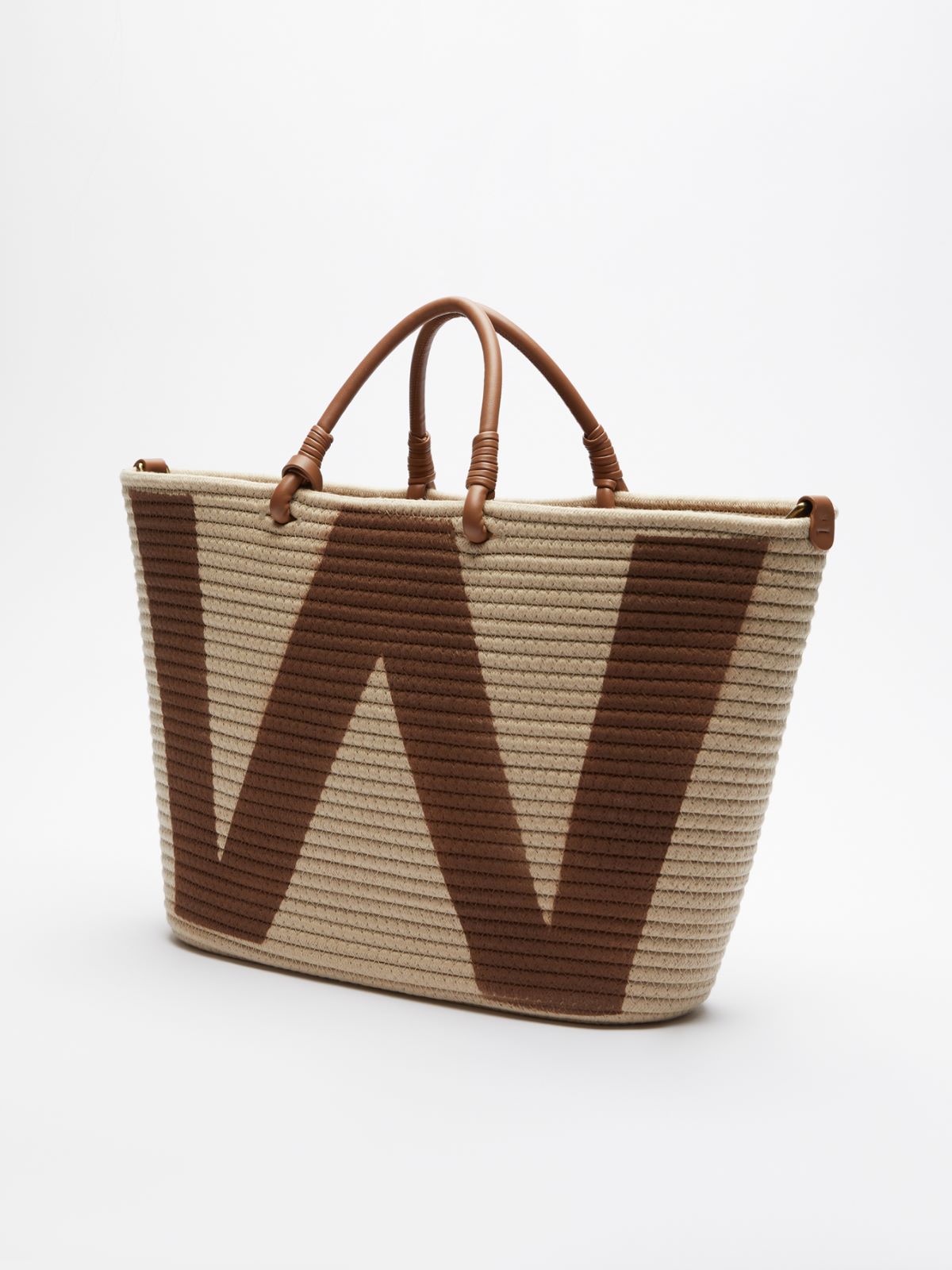 Shopper bag in printed cotton - TOBACCO - Weekend Max Mara - 2