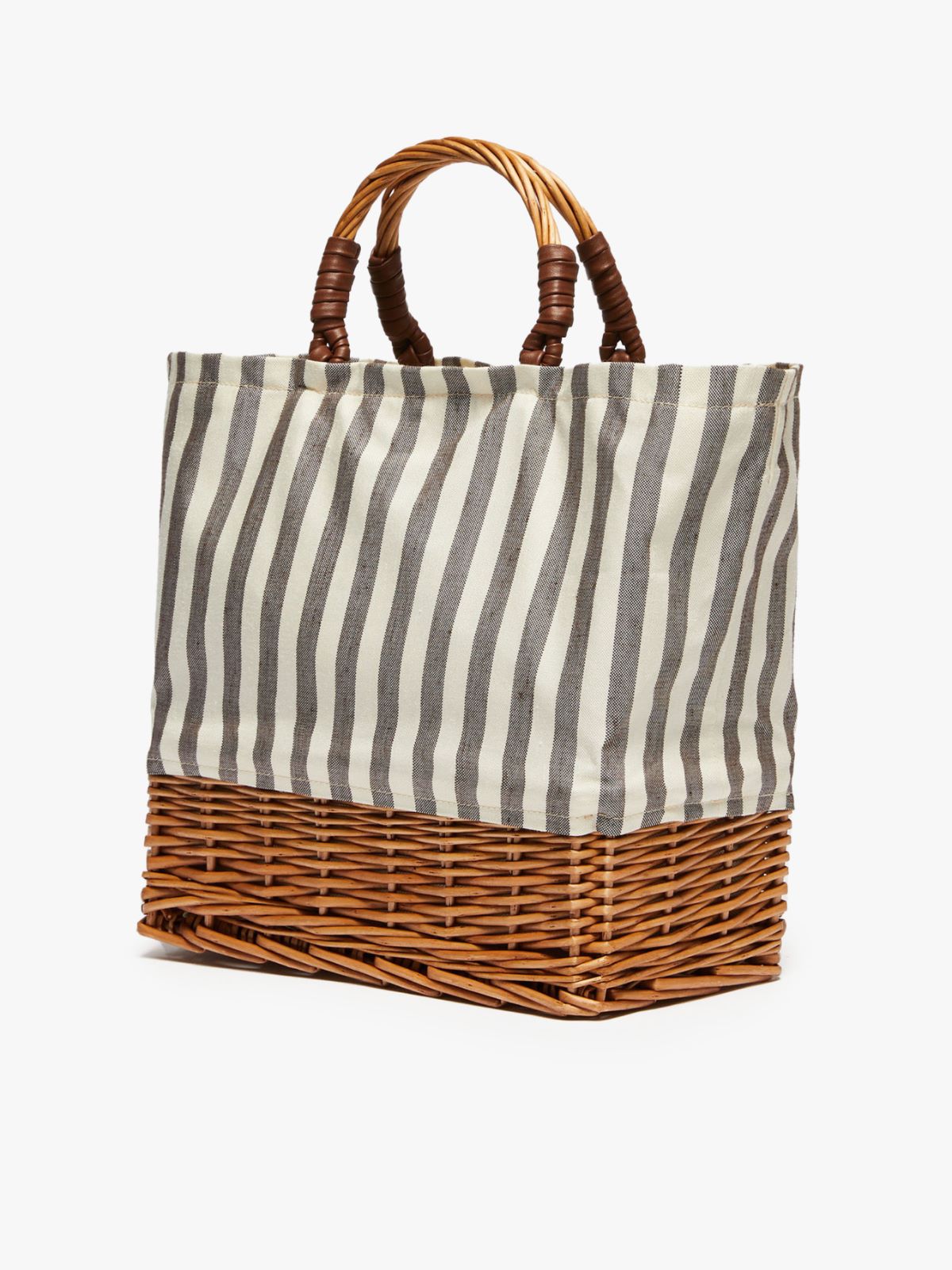 Bag in cotton and rattan - BLACK - Weekend Max Mara - 2