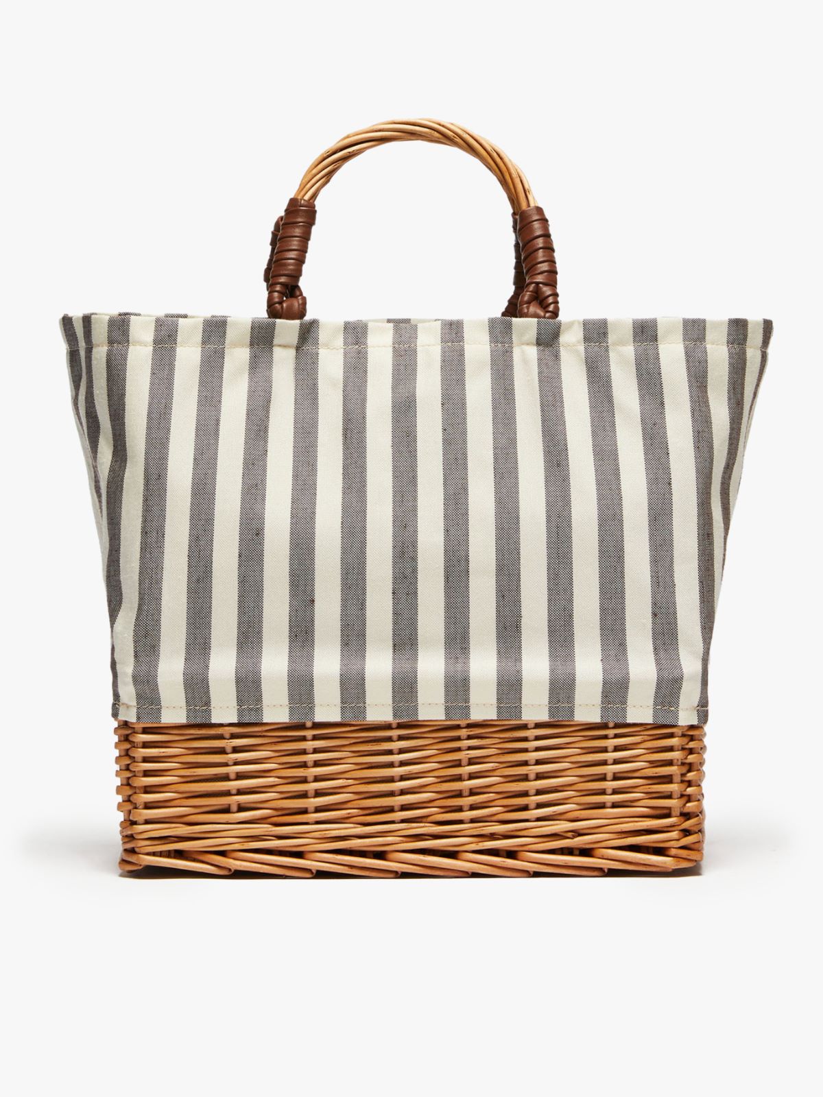 Bag in cotton and rattan - BLACK - Weekend Max Mara - 3