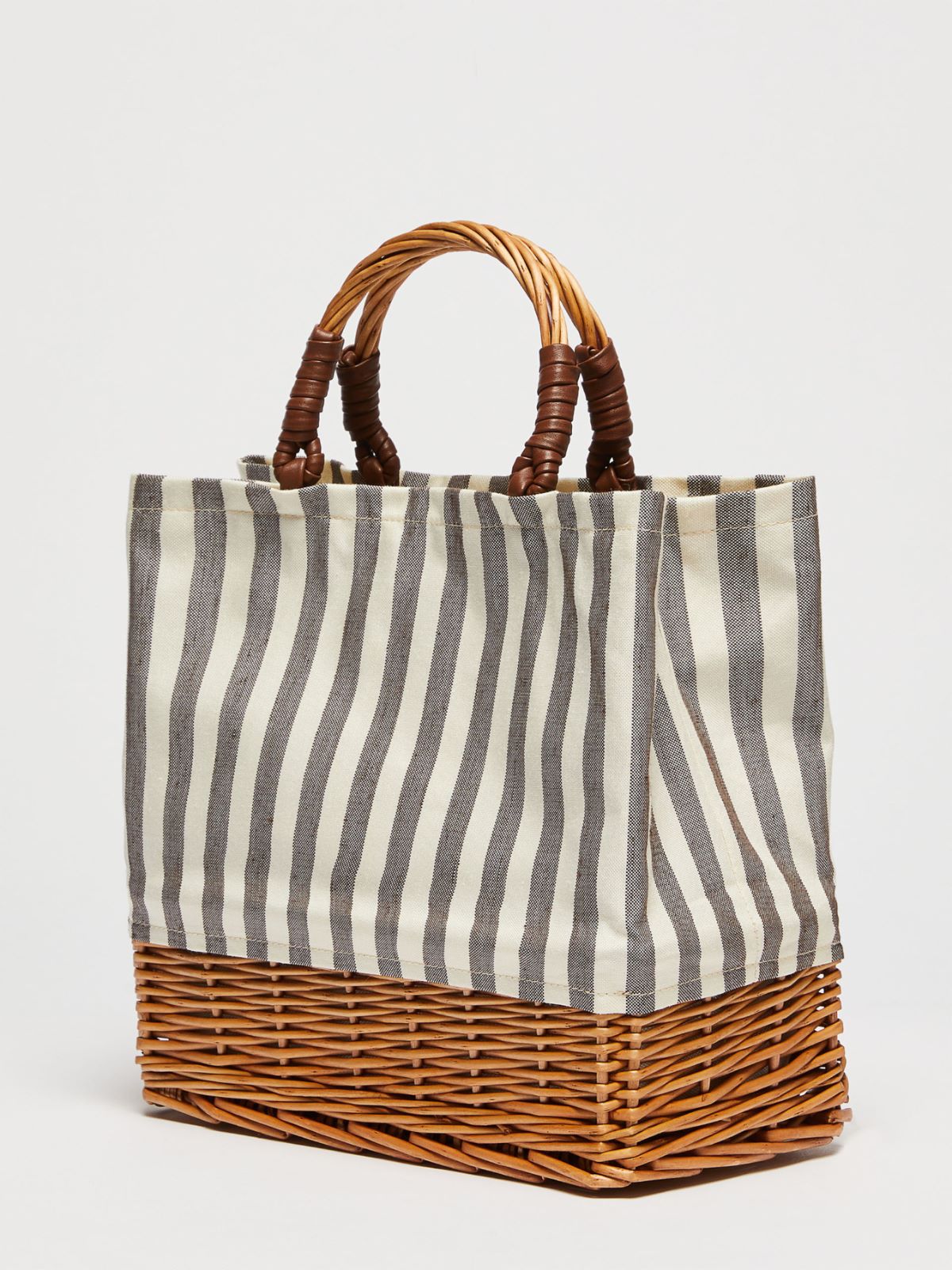 Bag in cotton and rattan - BLACK - Weekend Max Mara - 5