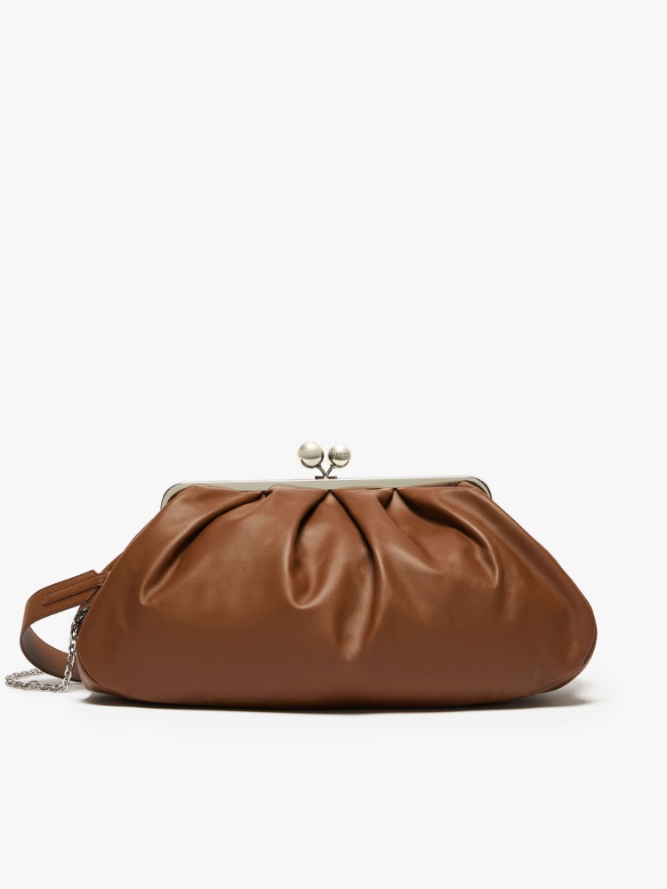 Large leather Pasticcino Bag  - TOBACCO - Weekend Max Mara