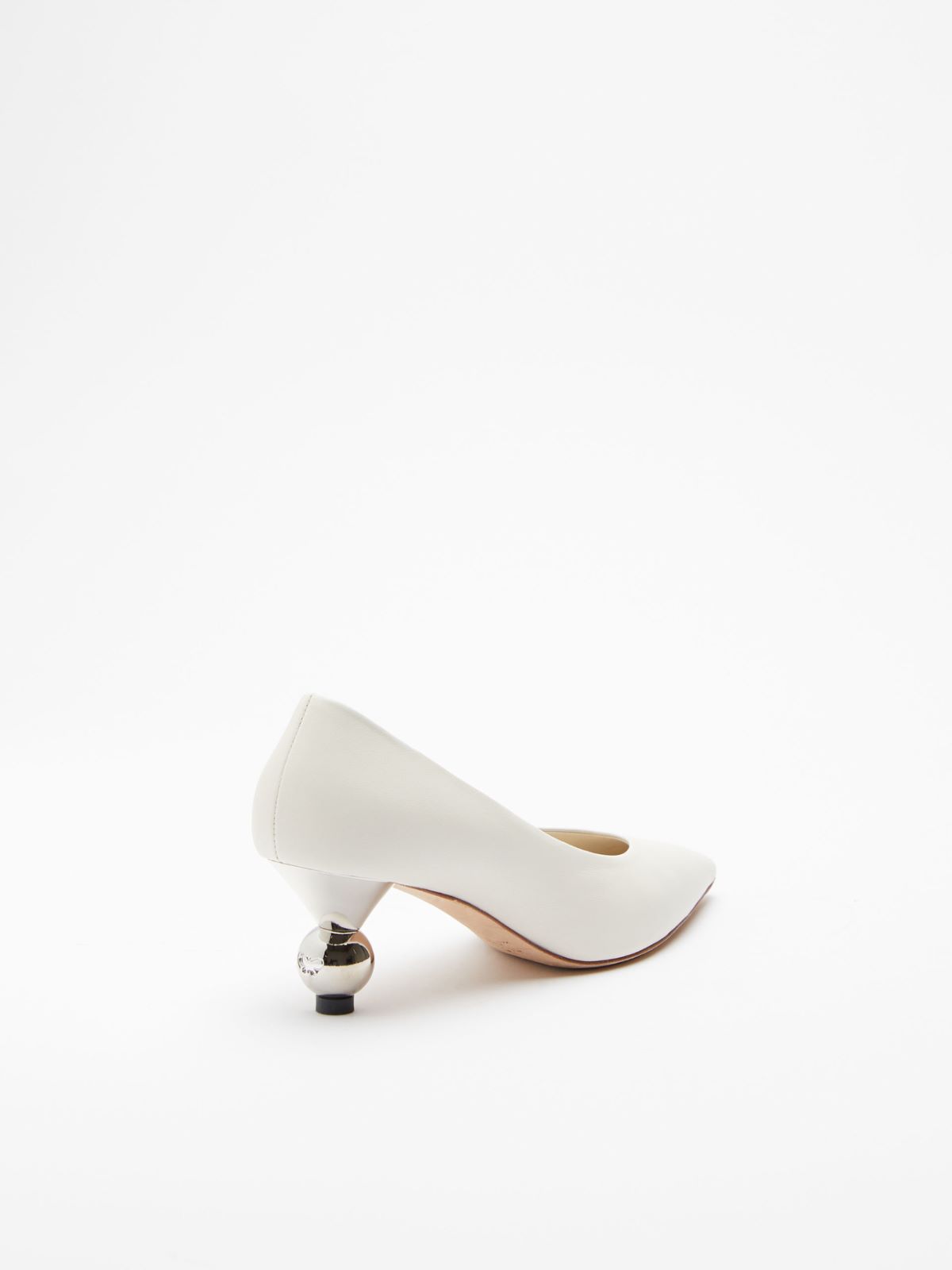 Nappa leather court shoes - MILK - Weekend Max Mara - 3