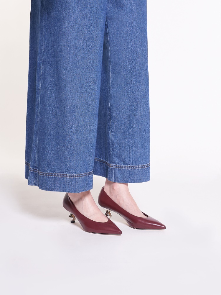 Nappa leather court shoes - BORDEAUX - Weekend Max Mara