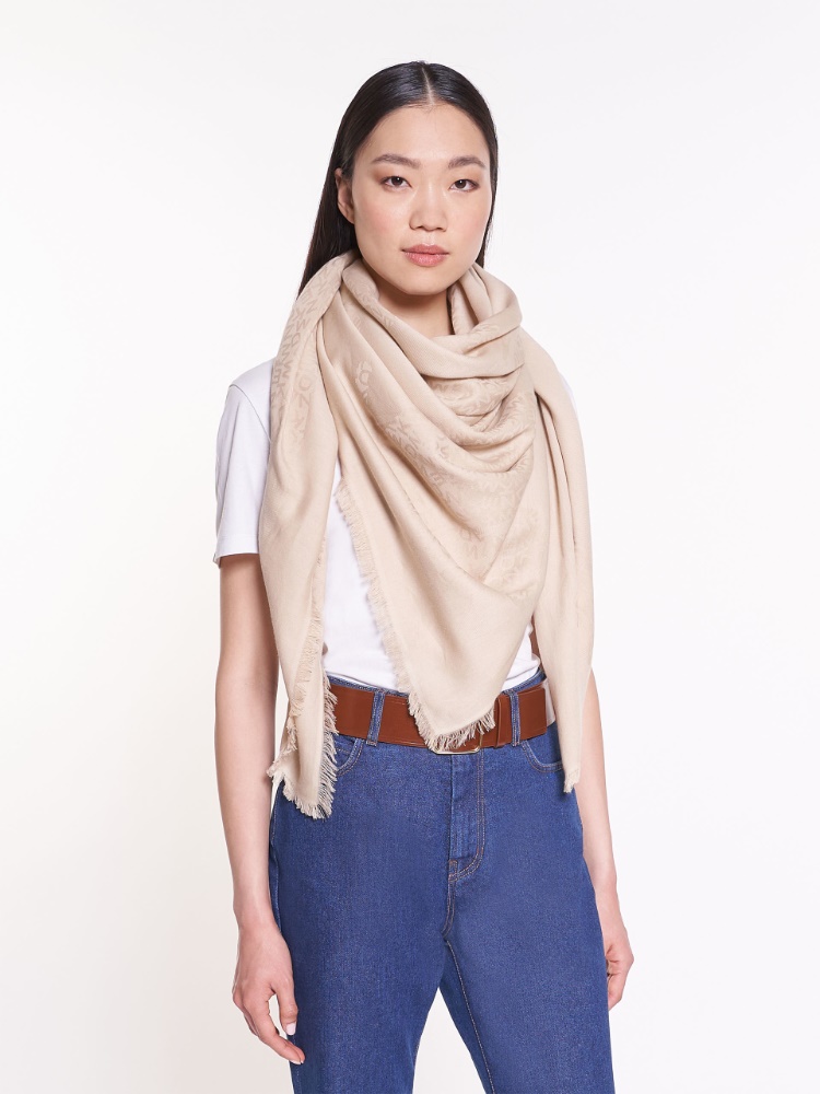 Cotton stole, sand | Weekend Max Mara