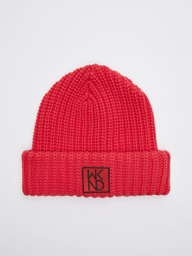 Wool-knit beanie hat - RED - Weekend Max Mara