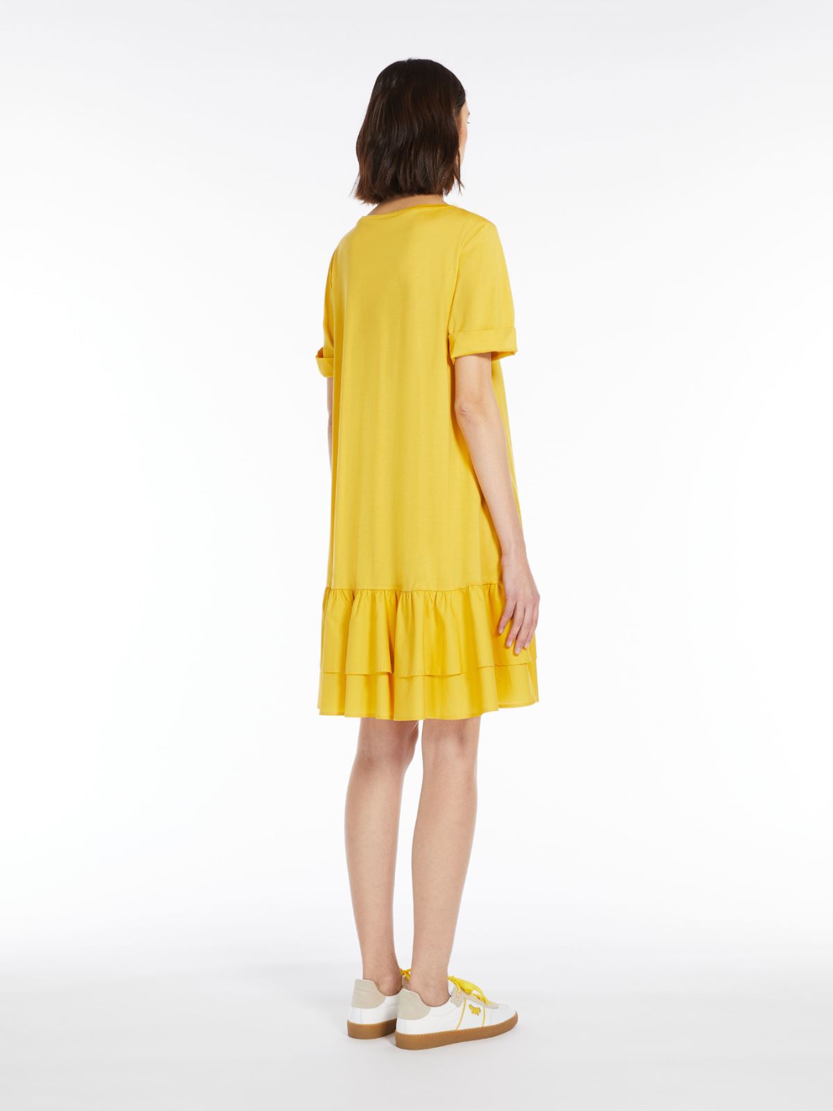 Dress in cotton jersey  - BRIGHT YELLOW - Weekend Max Mara - 3