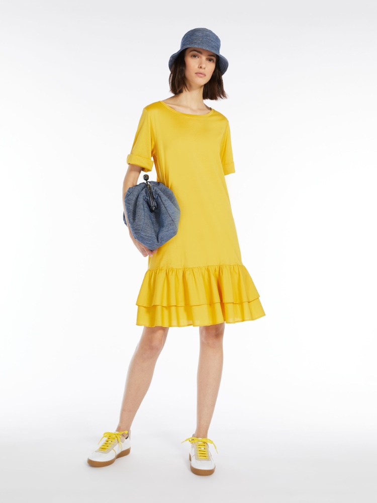 Dress in cotton jersey  - BRIGHT YELLOW - Weekend Max Mara