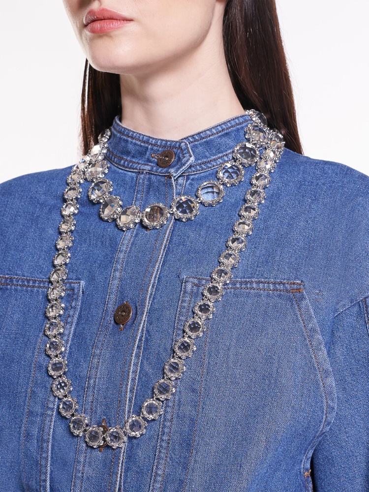 Metal and glass necklace - CRYSTAL - Weekend Max Mara