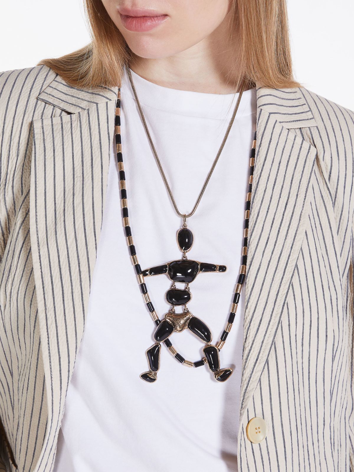 Metal and resin necklace - GOLD BLACK - Weekend Max Mara - 3