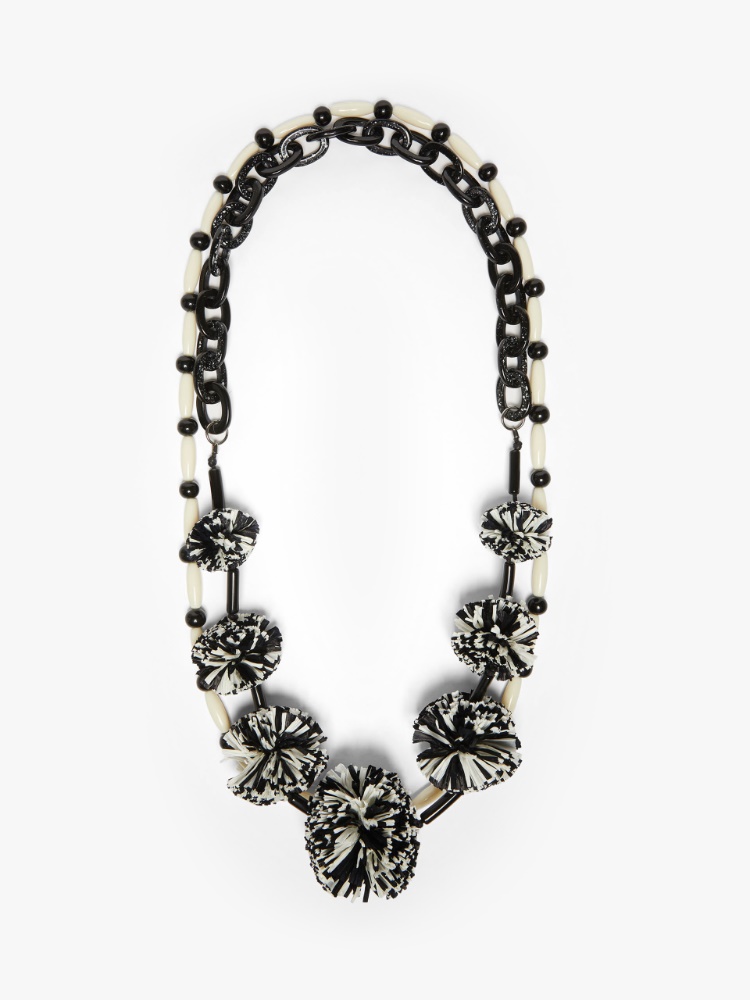 Resin and viscose necklace - WHITE BLACK - Weekend Max Mara