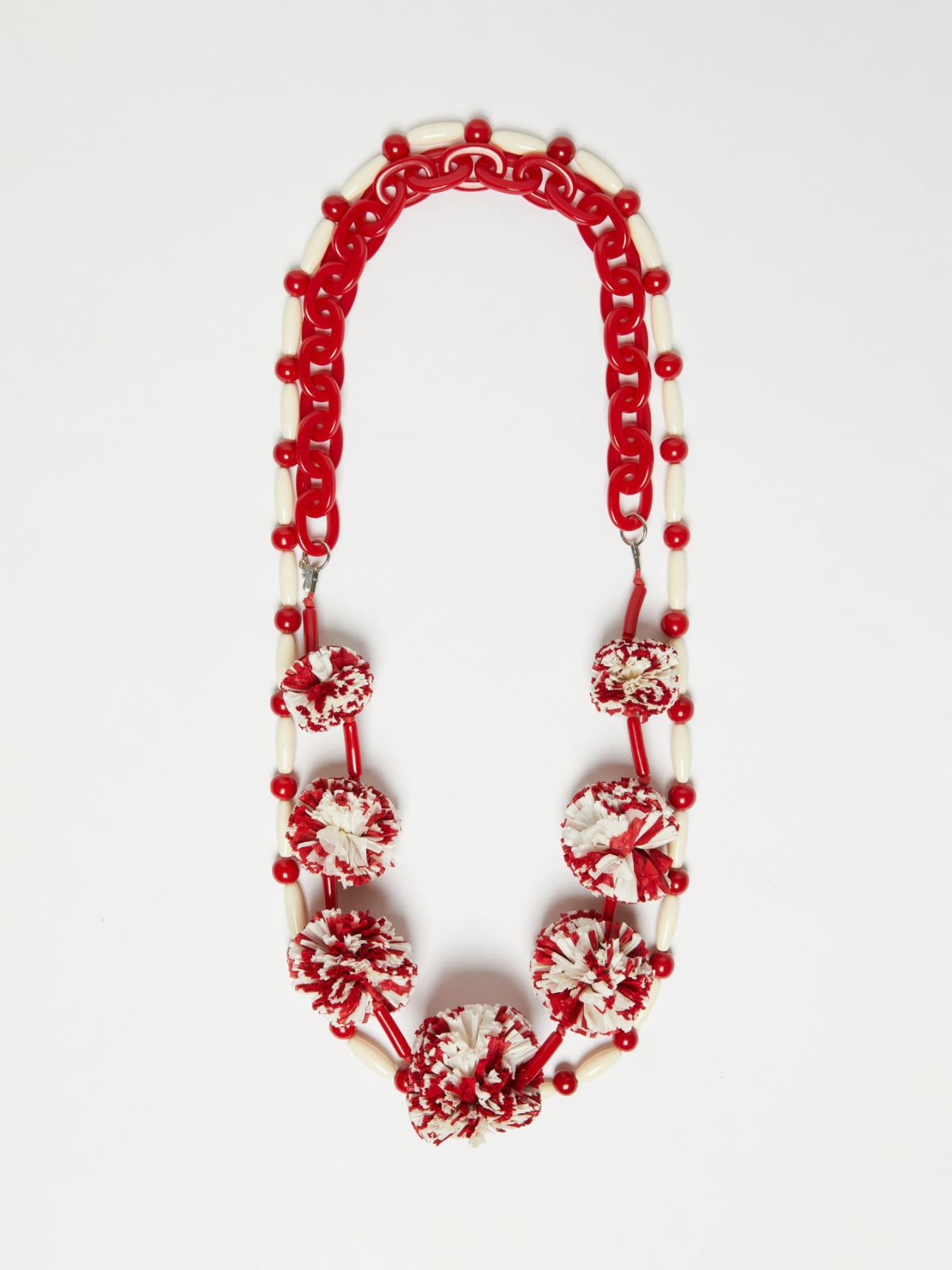 Resin and viscose necklace - RED - Weekend Max Mara
