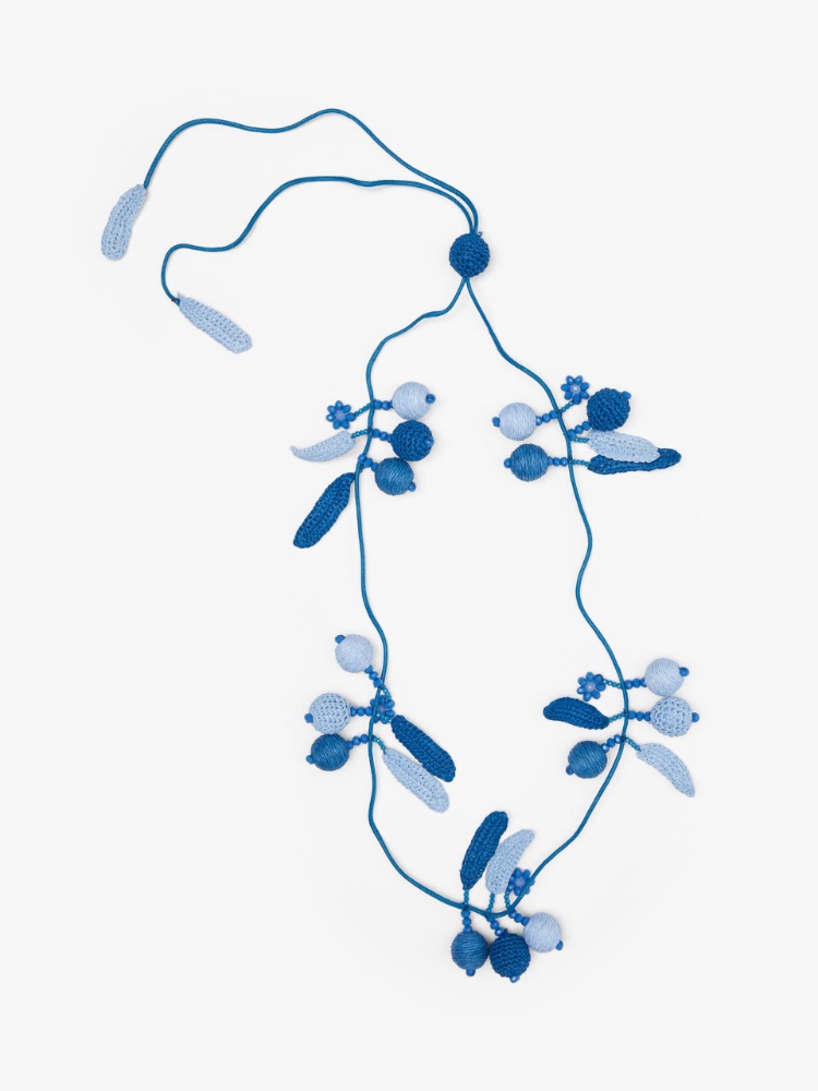 Paper yarn necklace - CORNFLOWER BLUE - Weekend Max Mara - 2