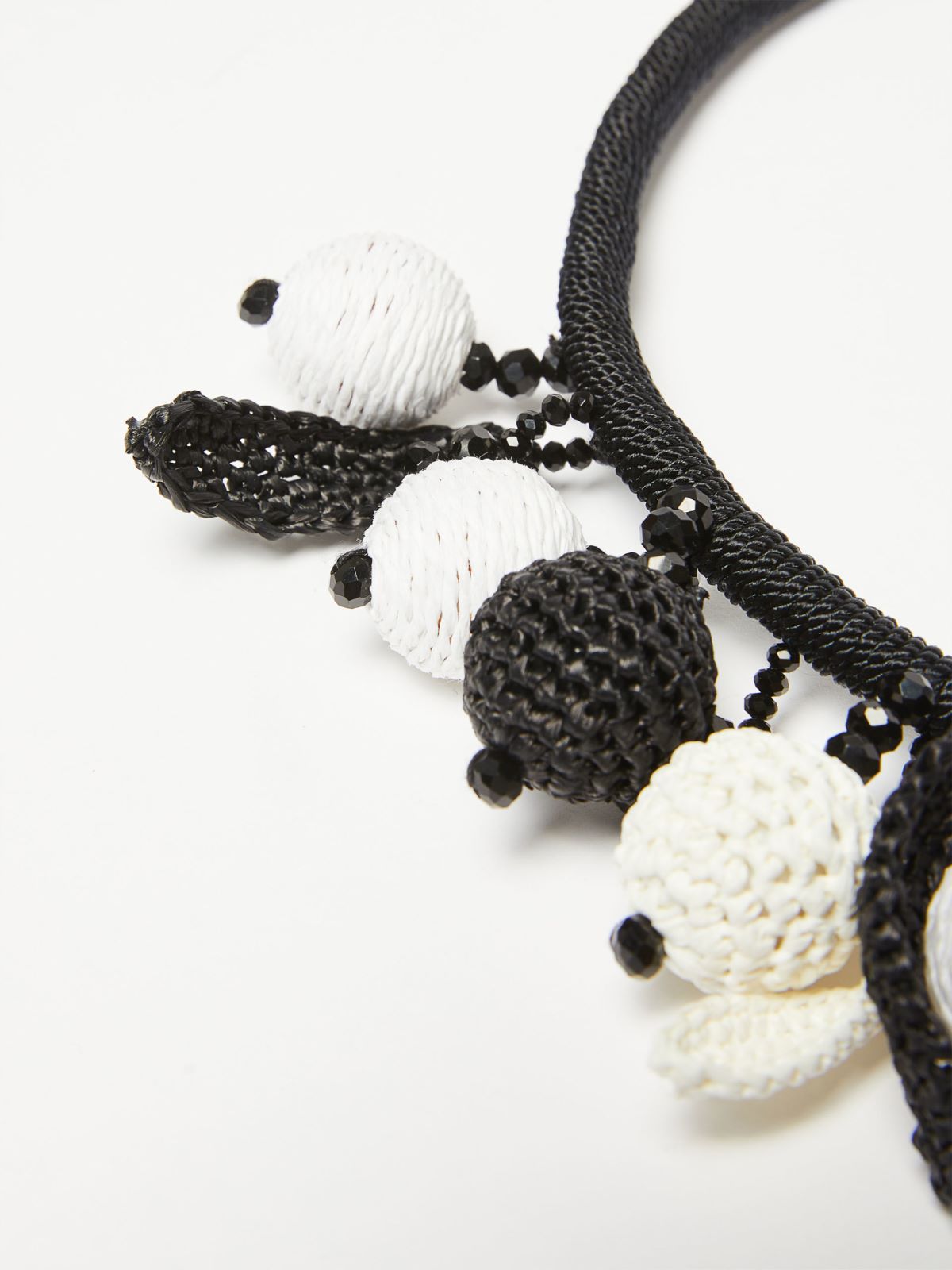 Paper yarn necklace - WHITE BLACK - Weekend Max Mara - 2