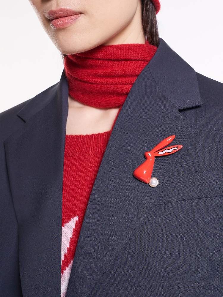 Metal and glass brooch, red | Weekend Max Mara