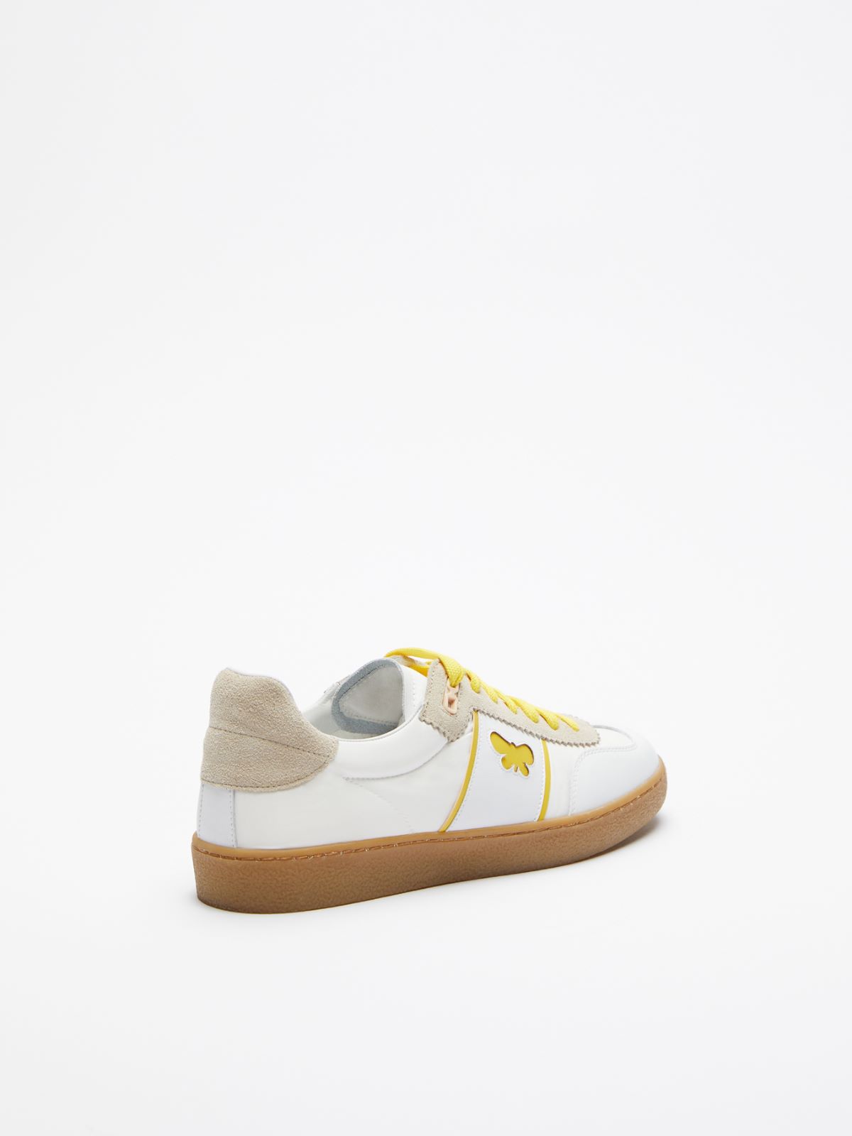 Trainers in technical fabric and leather - BRIGHT YELLOW - Weekend Max Mara - 3