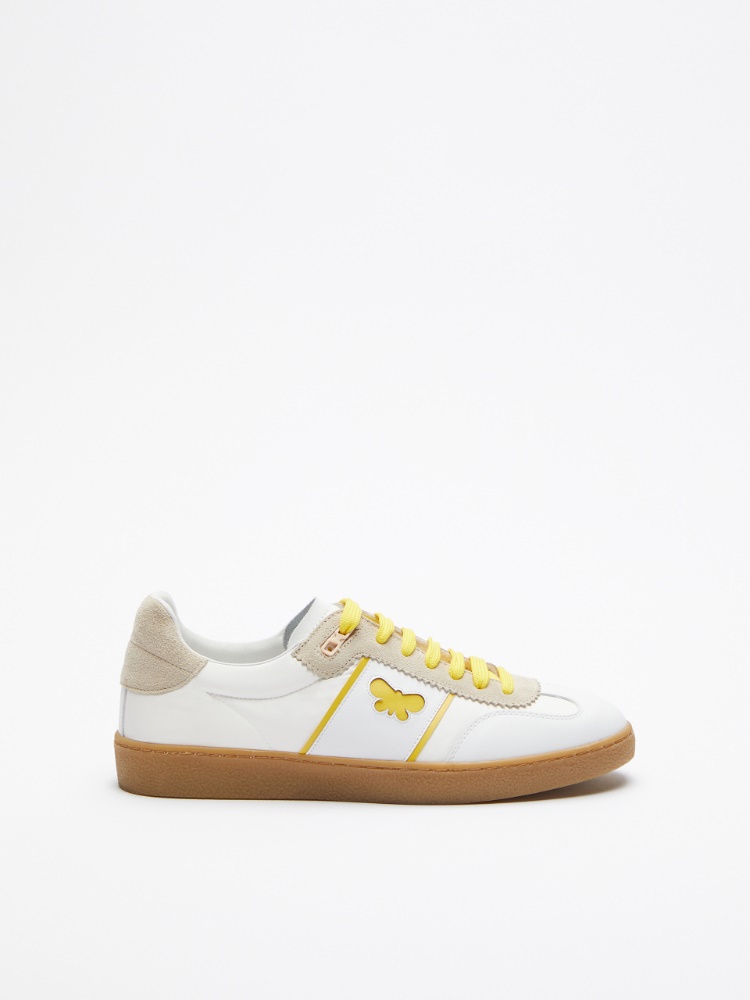 Trainers in technical fabric and leather - BRIGHT YELLOW - Weekend Max Mara